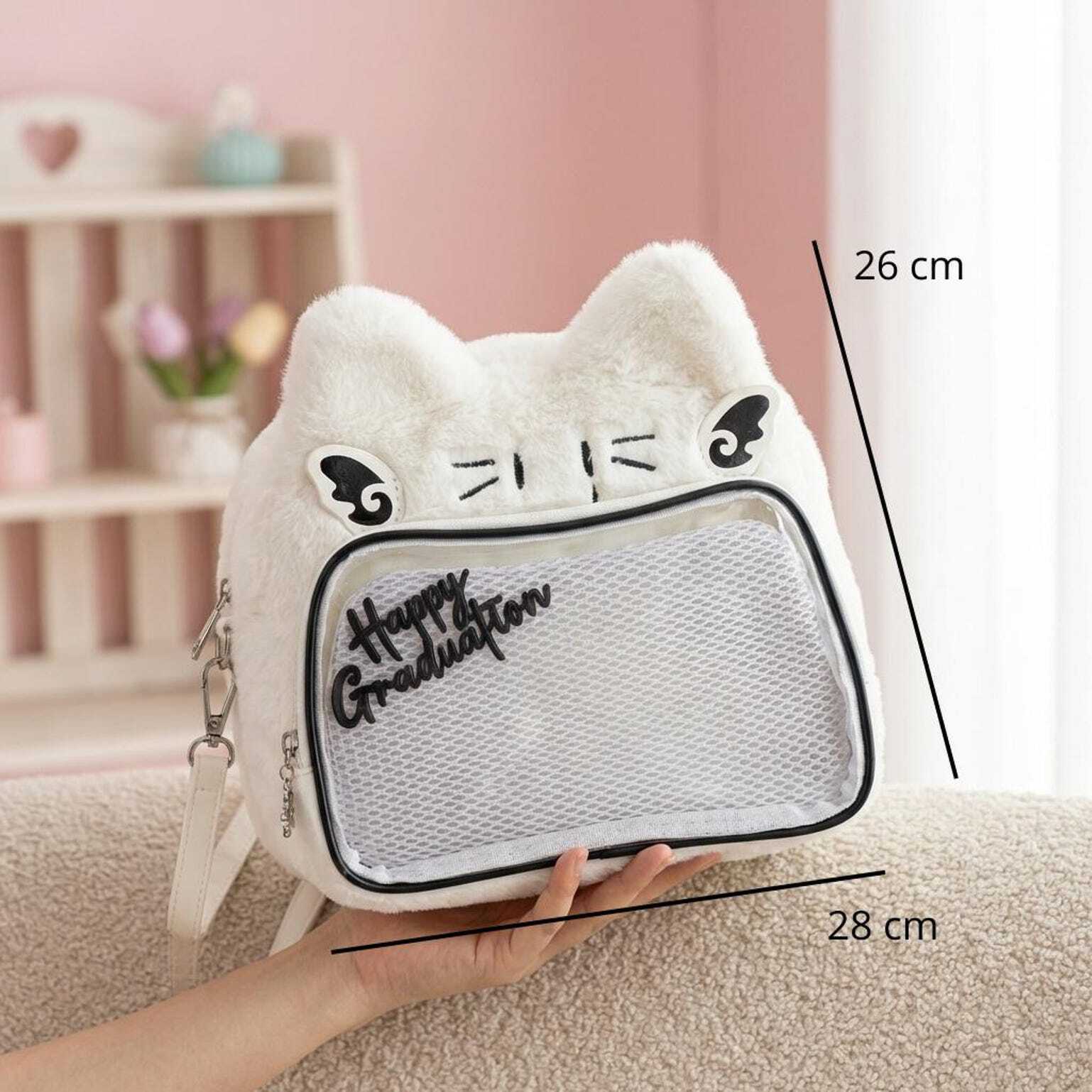 Brown Kawaii Bear Convertible Ita Bag for Pin Display Brown Kawaii Bear Convertible Ita Bag for Pin Display