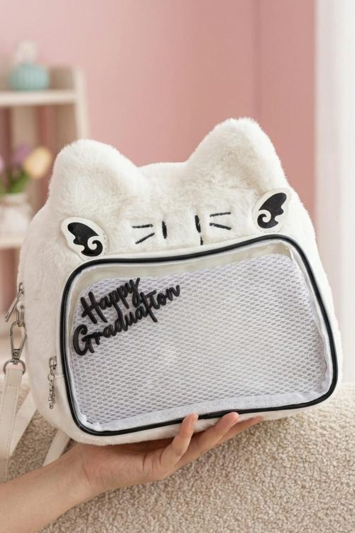 Brown Kawaii Bear Convertible Ita Bag for Pin Display