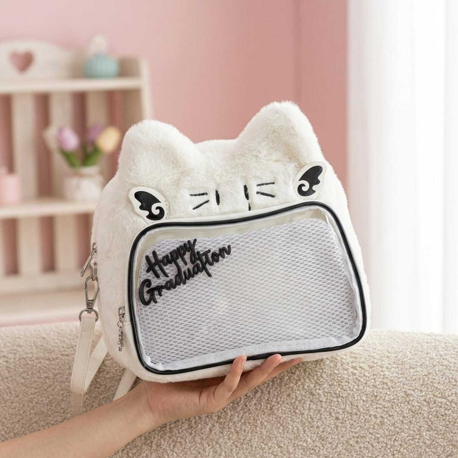 Brown Kawaii Bear Convertible Ita Bag for Pin Display Brown Kawaii Bear Convertible Ita Bag for Pin Display