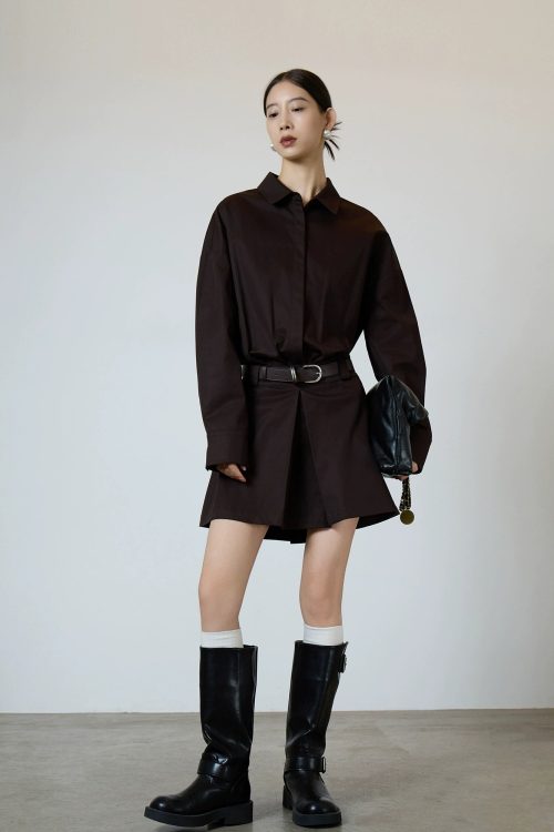 Brown Shirt Dress