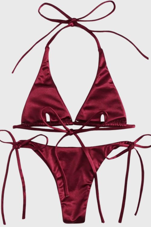 Burgundy Bikini Set
