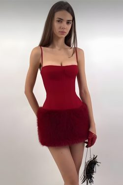 Burgundy Corset Dress
