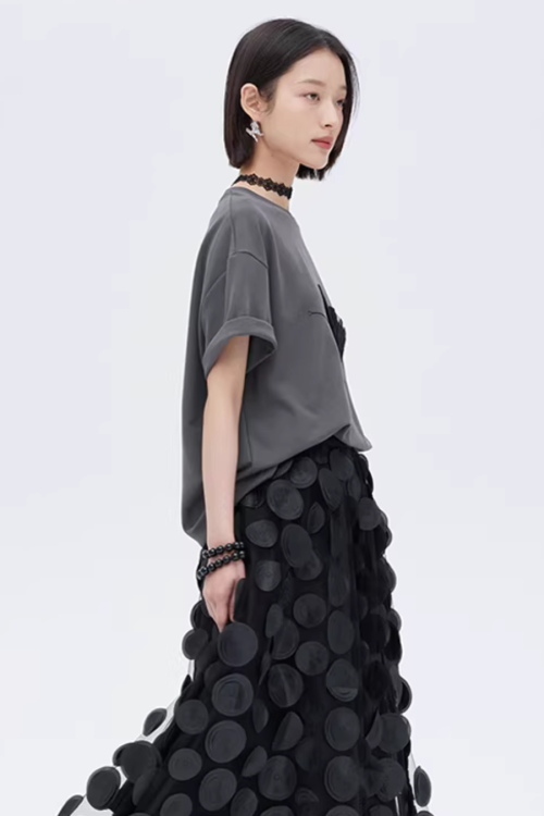 Butterfly Embroidery Short Sleeve T-Shirt