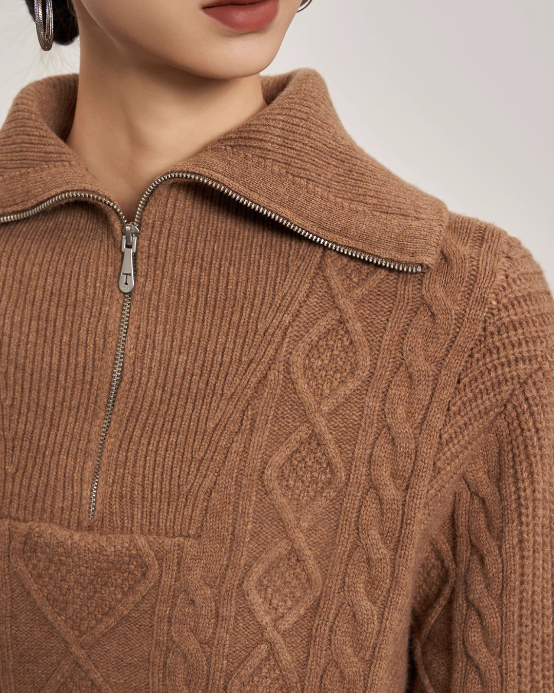 Cable Half-Zip Knit Dress Cable Half-Zip Knit Dress