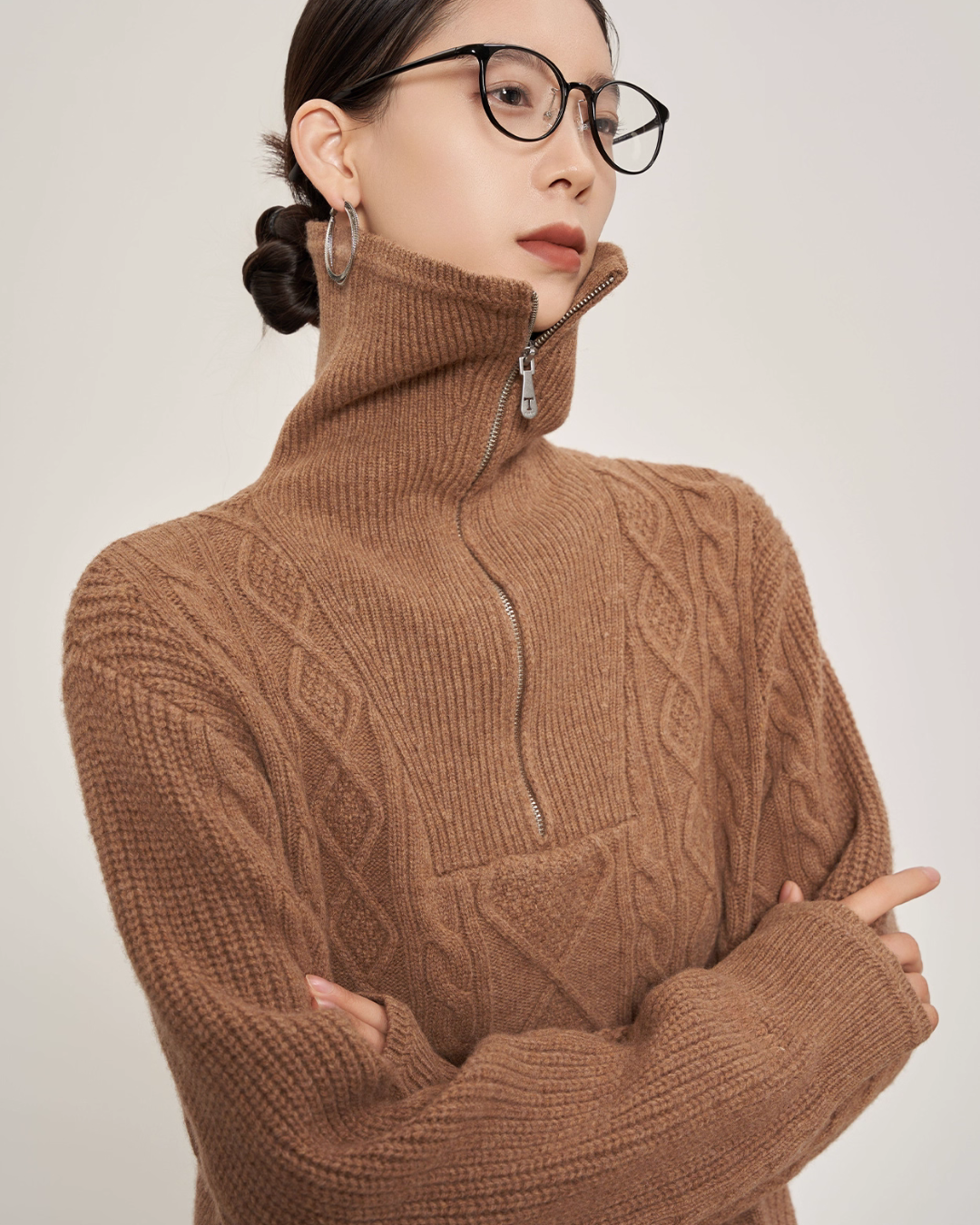 Cable Half-Zip Knit Dress Cable Half-Zip Knit Dress