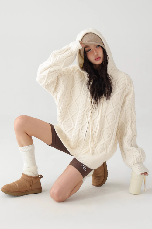 Cable Knit Hoodie