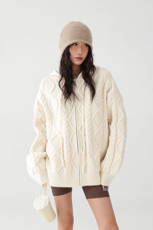 Cable Knit Hoodie
