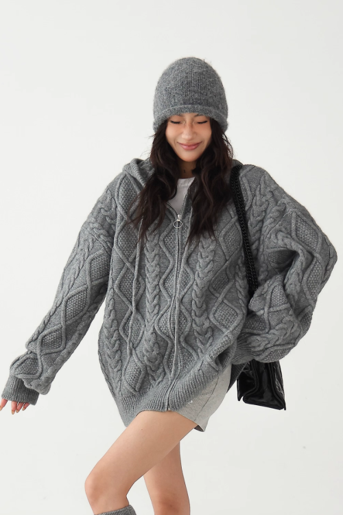Cable Knit Hoodie