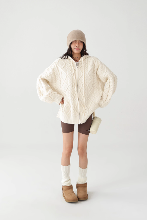 Cable Knit Hoodie