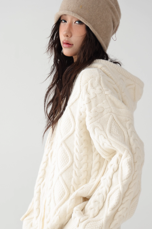 Cable Knit Hoodie