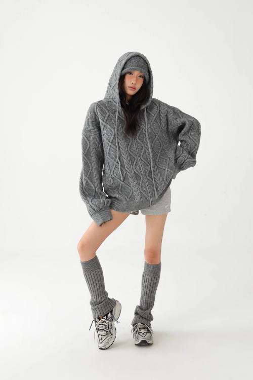 Cable Knit Hoodie
