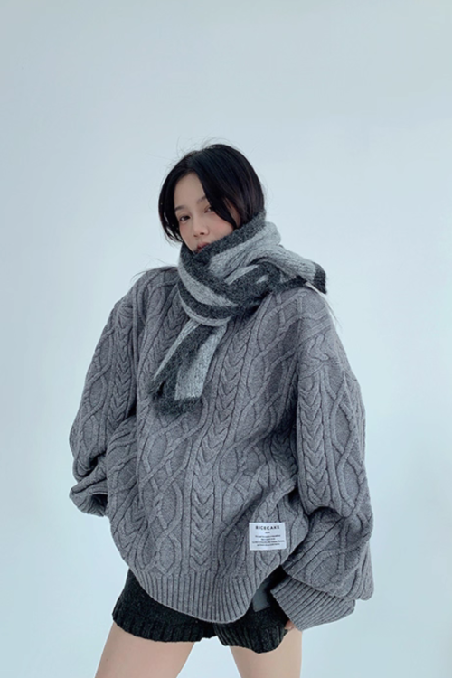 Cable Pullover Knit Top