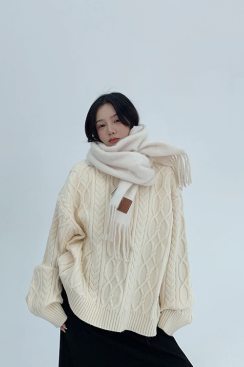 Cable Pullover Knit Top