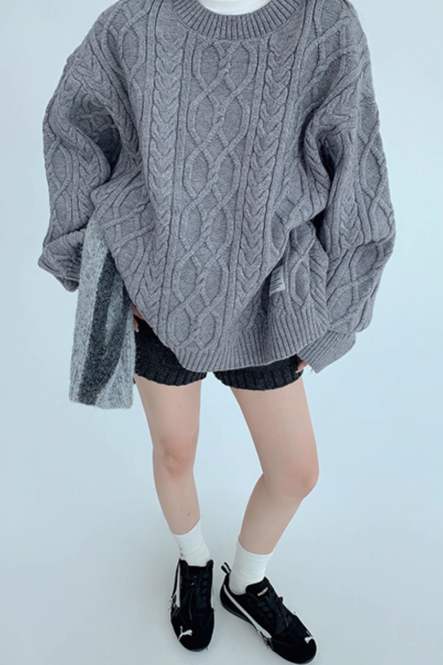 Cable Pullover Knit Top