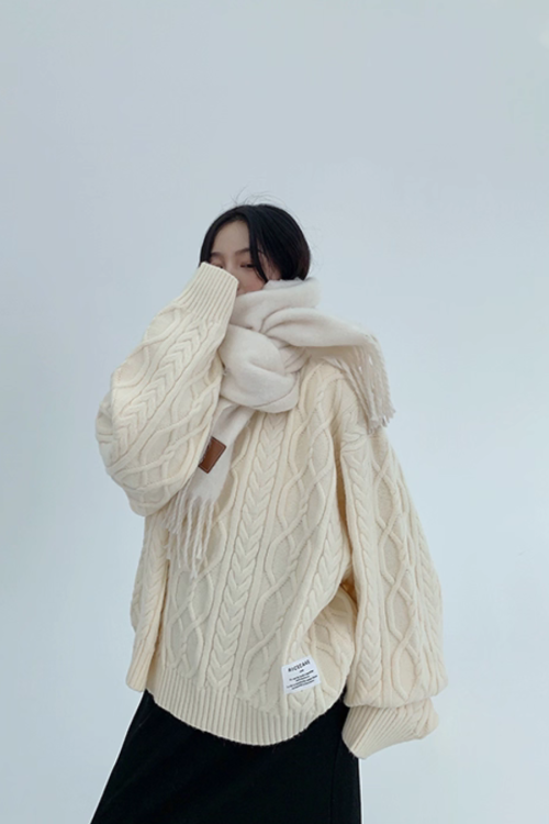 Cable Pullover Knit Top