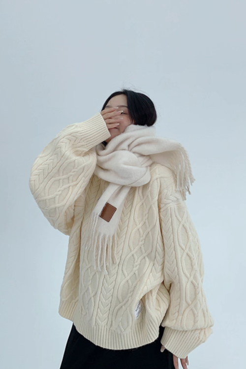 Cable Pullover Knit Top