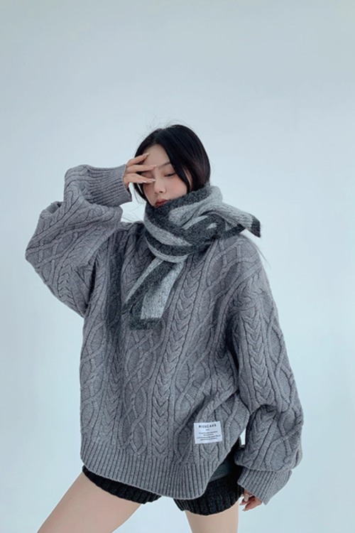 Cable Pullover Knit Top