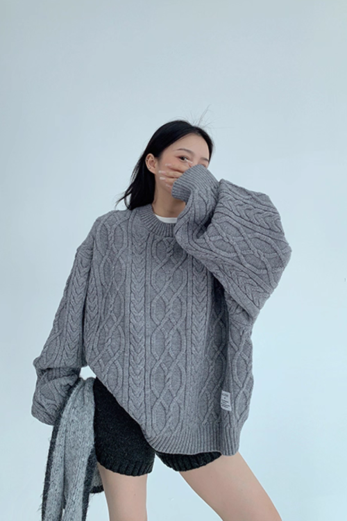 Cable Pullover Knit Top