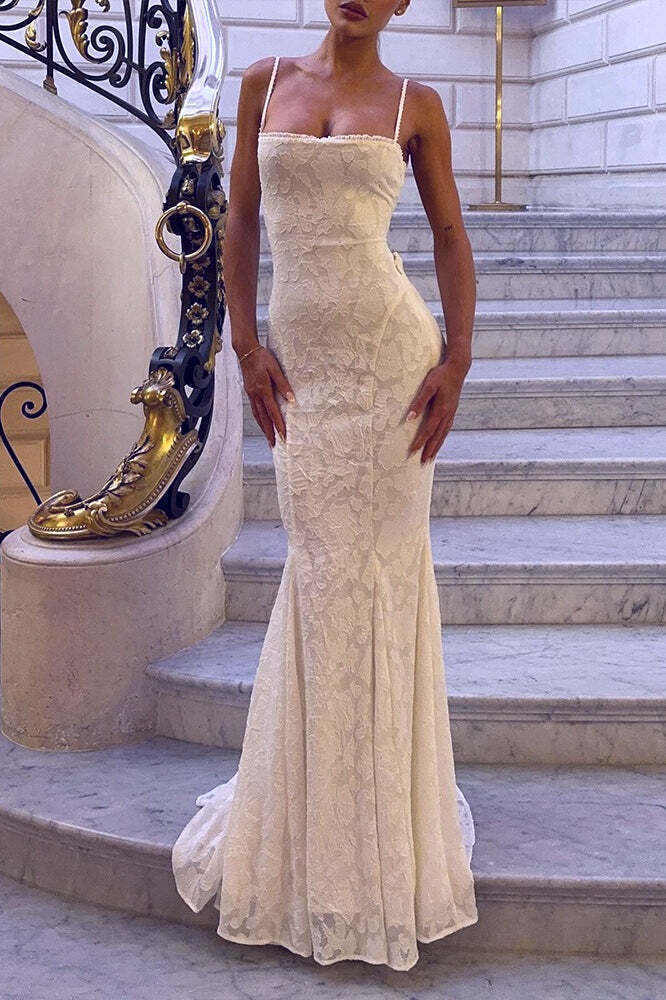 Cami Backless Tie Sexy Slim Maxi Dress