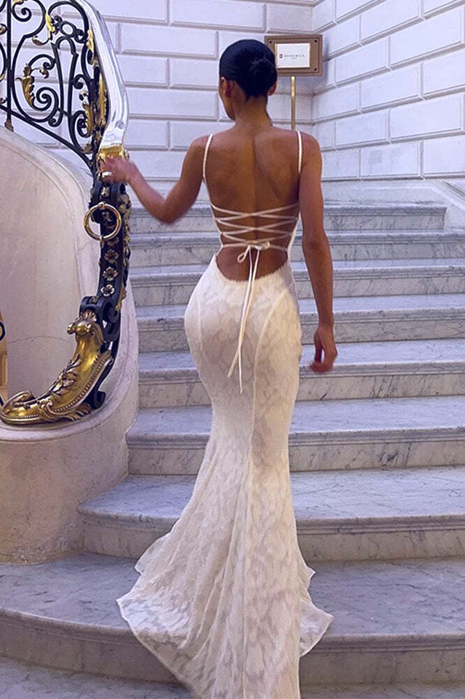 Cami Backless Tie Sexy Slim Maxi Dress Cami Backless Tie Sexy Slim Maxi Dress