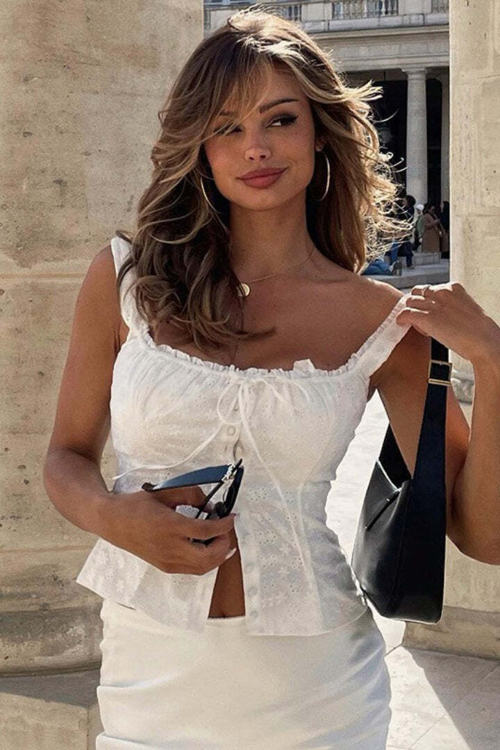 Cami Jacquard Lace Floral Button Tank Top Cami Jacquard Lace Floral Button Tank Top