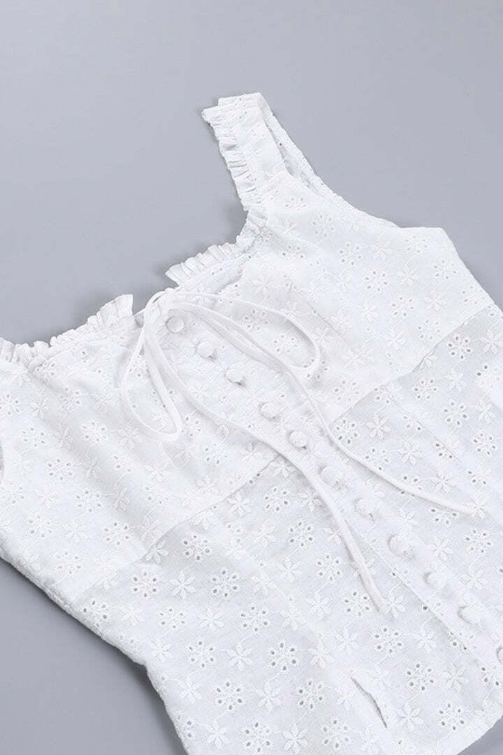 Cami Jacquard Lace Floral Button Tank Top Cami Jacquard Lace Floral Button Tank Top