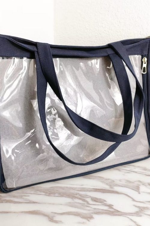 Canvas Base Ita Bag with Clear Window for Plushies and Pins