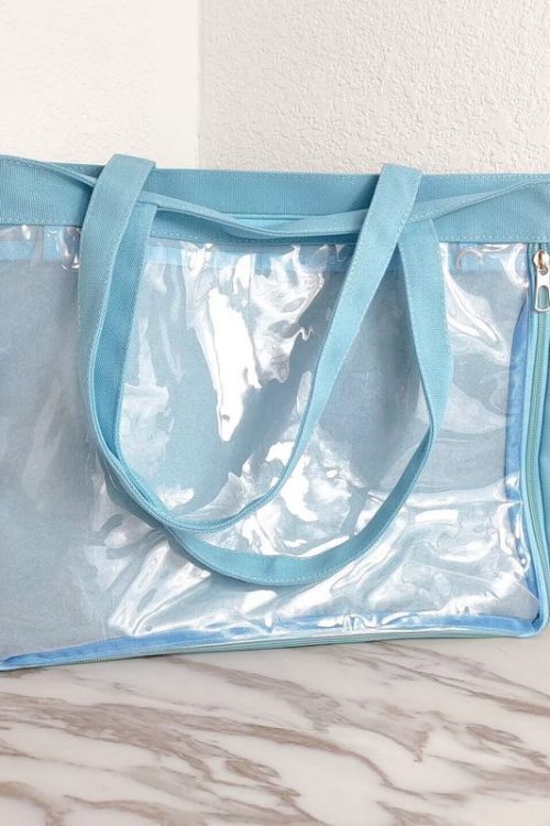Canvas Base Ita Bag with Clear Window for Plushies and Pins