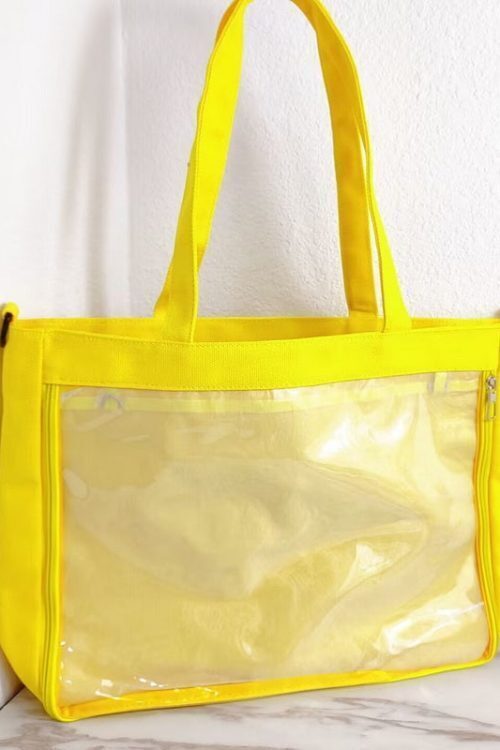 Canvas Base Ita Bag with Clear Window for Plushies and Pins