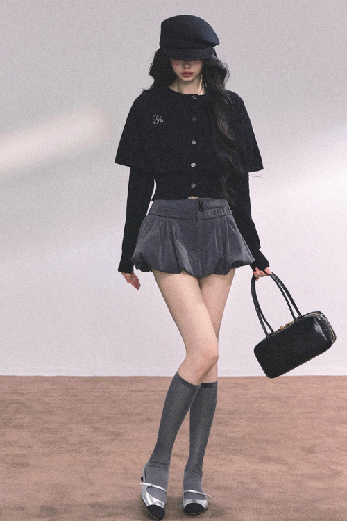 Cape Long Sleeve Knit