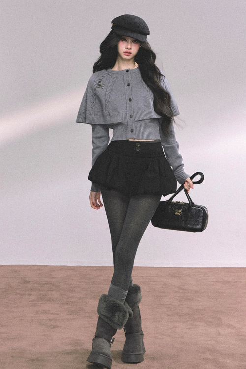 Cape Long Sleeve Knit