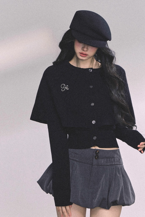 Cape Long Sleeve Knit