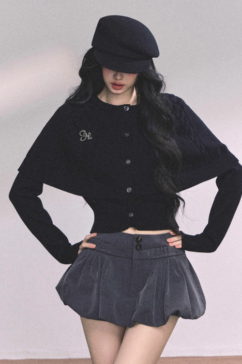 Cape Long Sleeve Knit