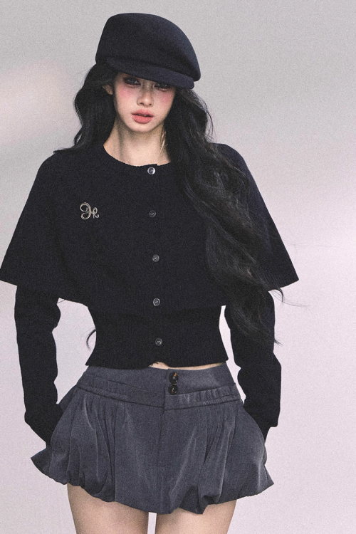 Cape Long Sleeve Knit