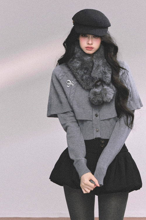 Cape Long Sleeve Knit