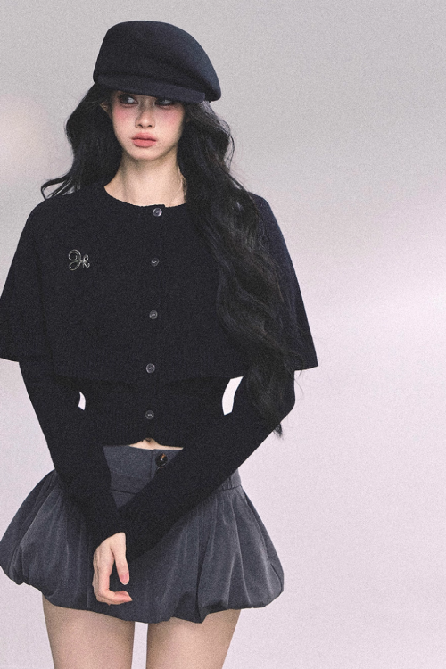 Cape Long Sleeve Knit