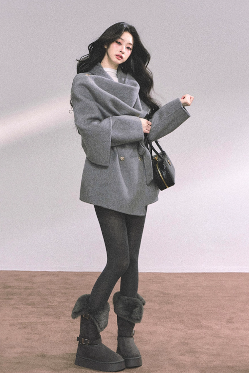 Cape Wool Short Coat