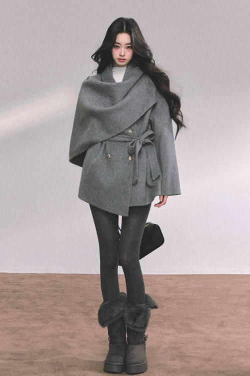 Cape Wool Short Coat