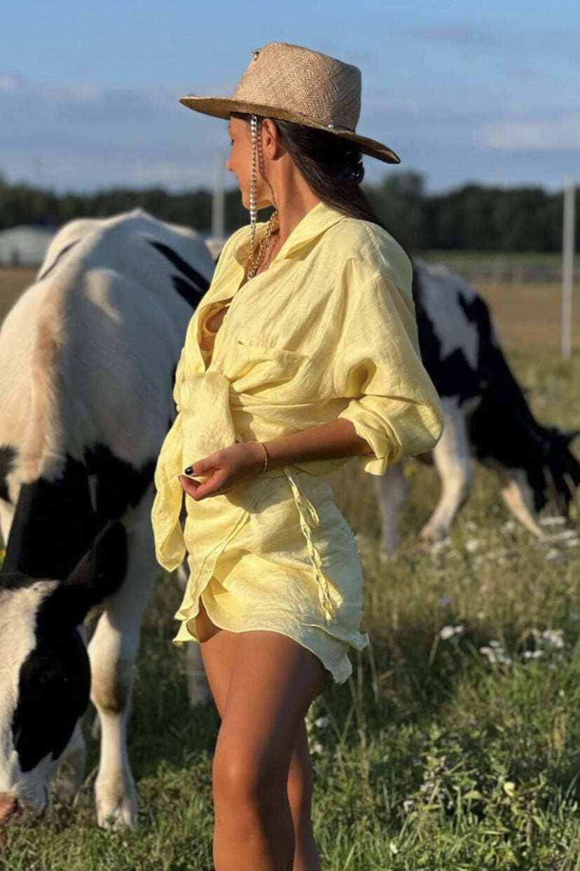 Casual Beach Shirt Cover Skirt Set Casual Beach Shirt Cover Skirt Set