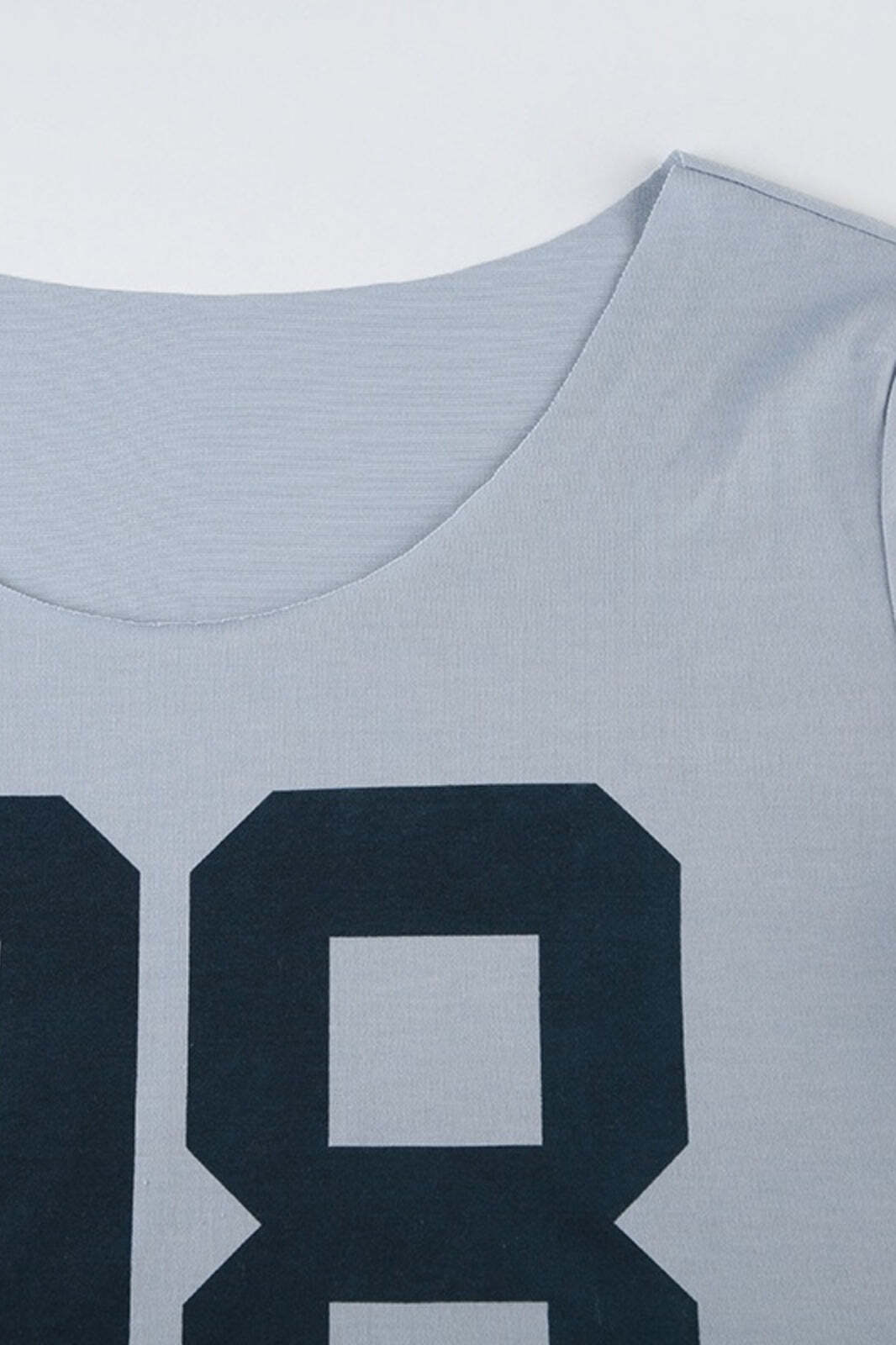 Casual Loose Number Print Off Shoulder Crew T-shirt Casual Loose Number Print Off Shoulder Crew T-shirt