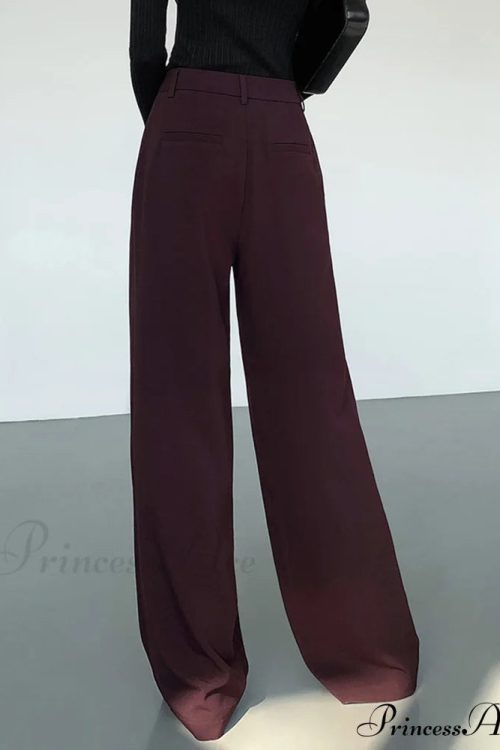 Casual Pleated Graceful Wide Leg Pants