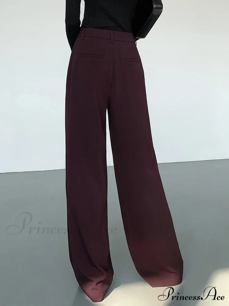 Casual Pleated Graceful Wide Leg Pants Casual Pleated Graceful Wide Leg Pants