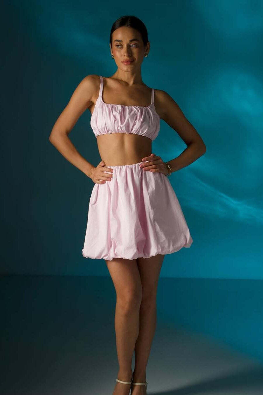 Casual Simple Cami Tulip Hem Skirt Set Casual Simple Cami Tulip Hem Skirt Set