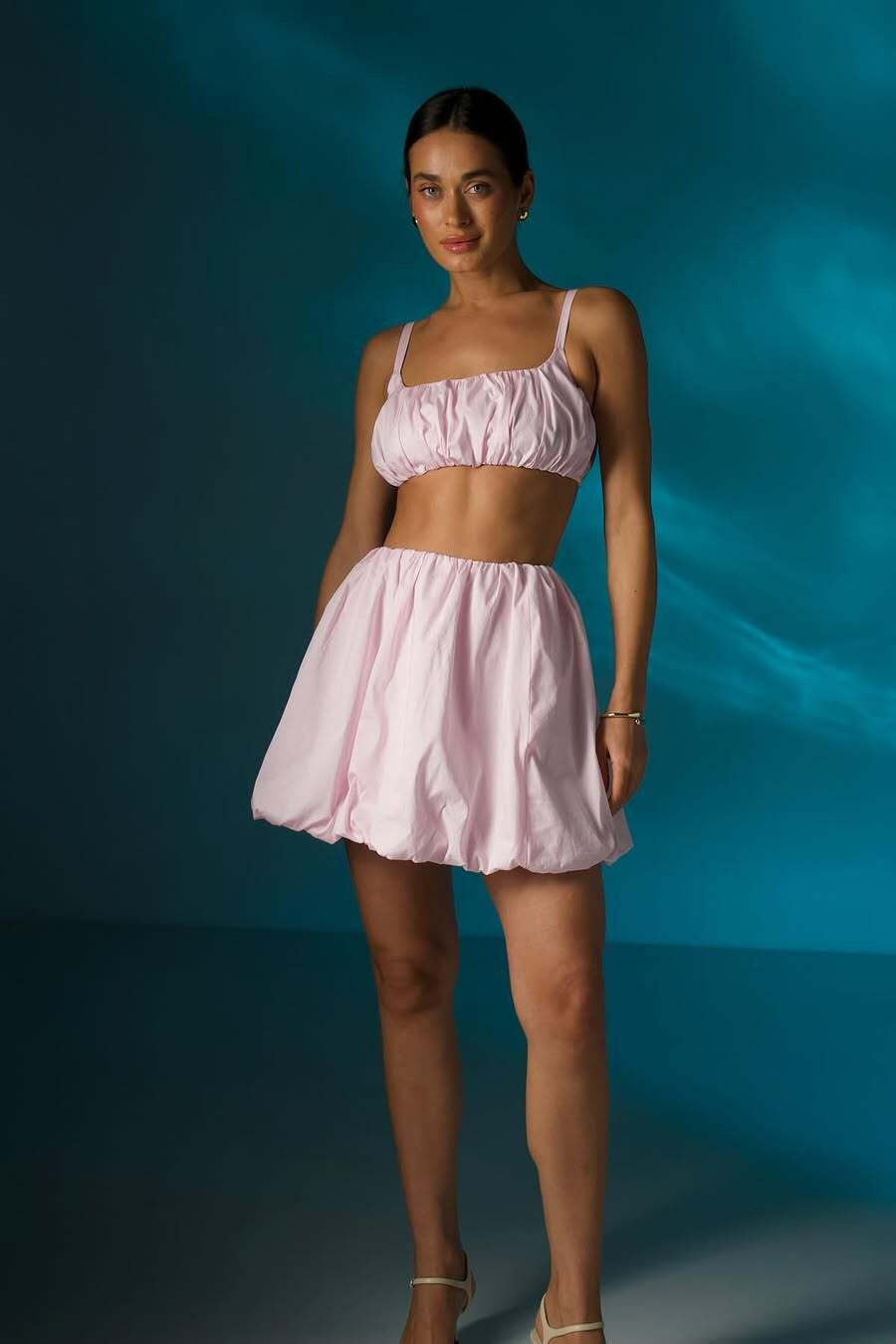 Casual Simple Cami Tulip Hem Skirt Set Casual Simple Cami Tulip Hem Skirt Set