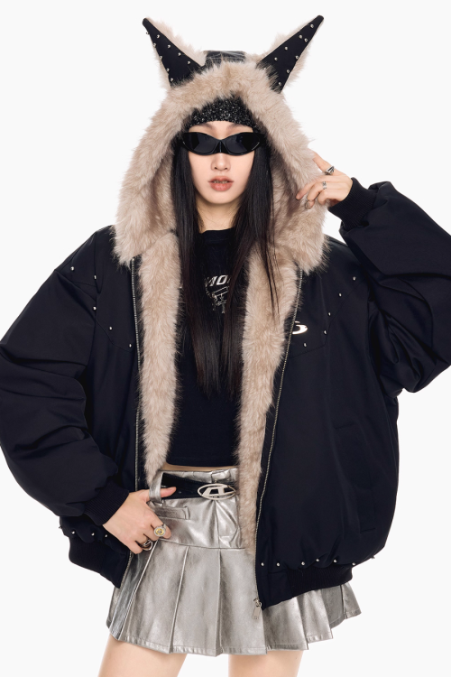 Cat Ear Fur Jacket