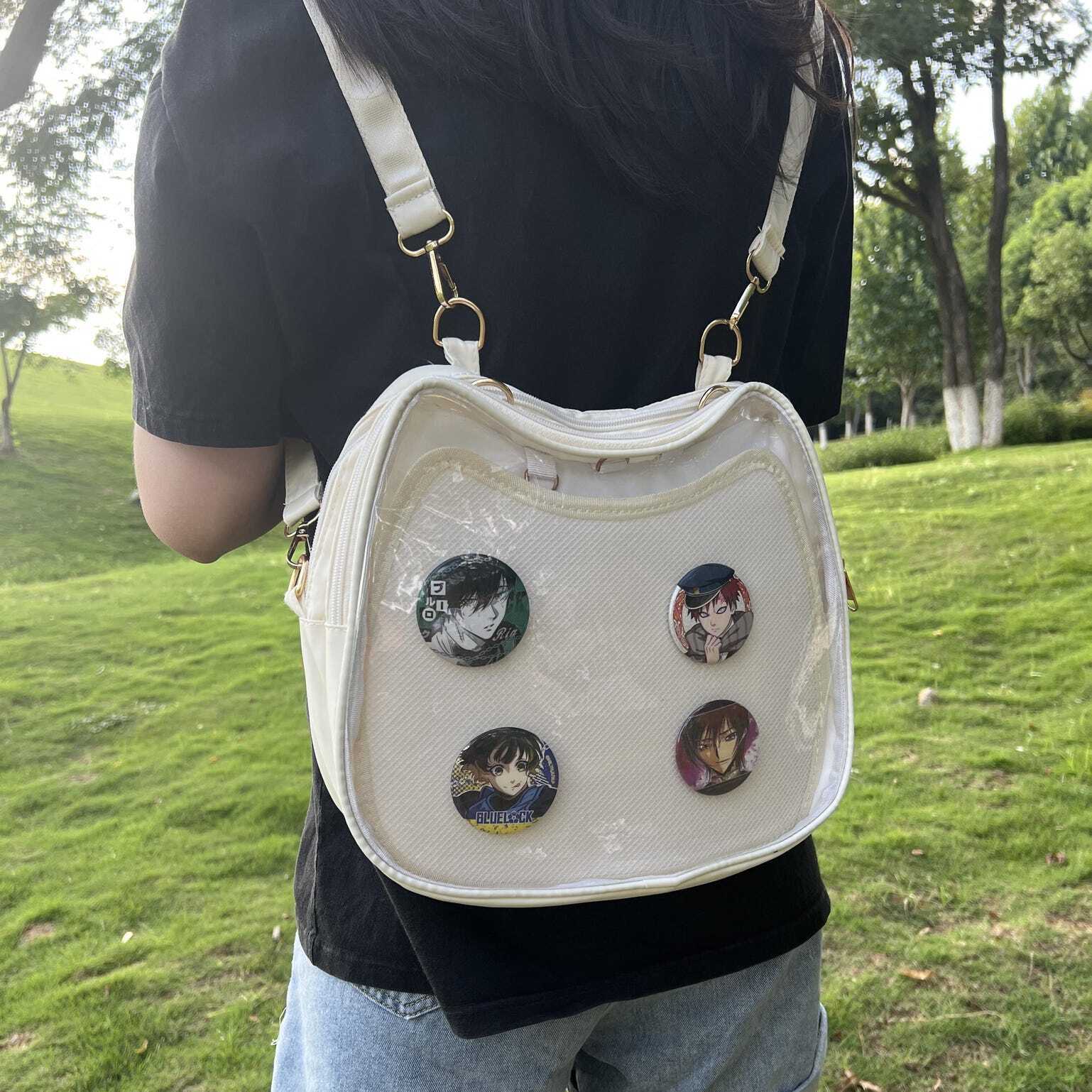 Cat Ita Backpack with Clear Window and Included Insert for Plushies and Pins Cat Ita Backpack with Clear Window and Included Insert for Plushies and Pins