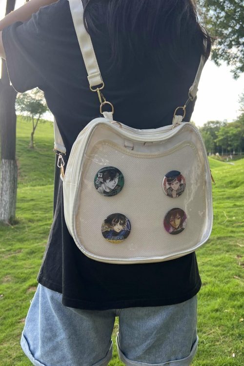 Cat Ita Backpack with Clear Window and Included Insert for Plushies and Pins