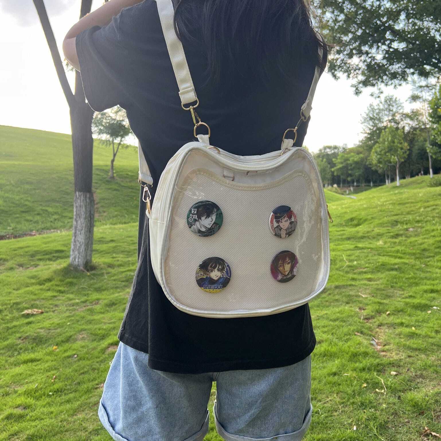 Cat Ita Backpack with Clear Window and Included Insert for Plushies and Pins Cat Ita Backpack with Clear Window and Included Insert for Plushies and Pins