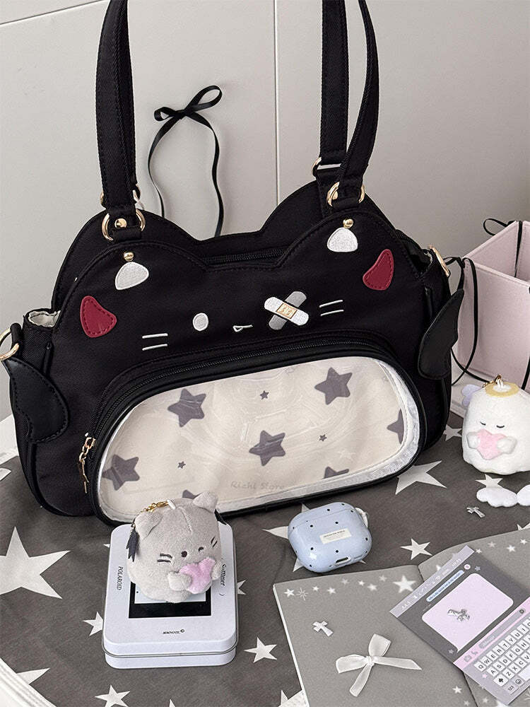 Cat Ita Bag with Clear Window for Plushies and Pins Cat Ita Bag with Clear Window for Plushies and Pins