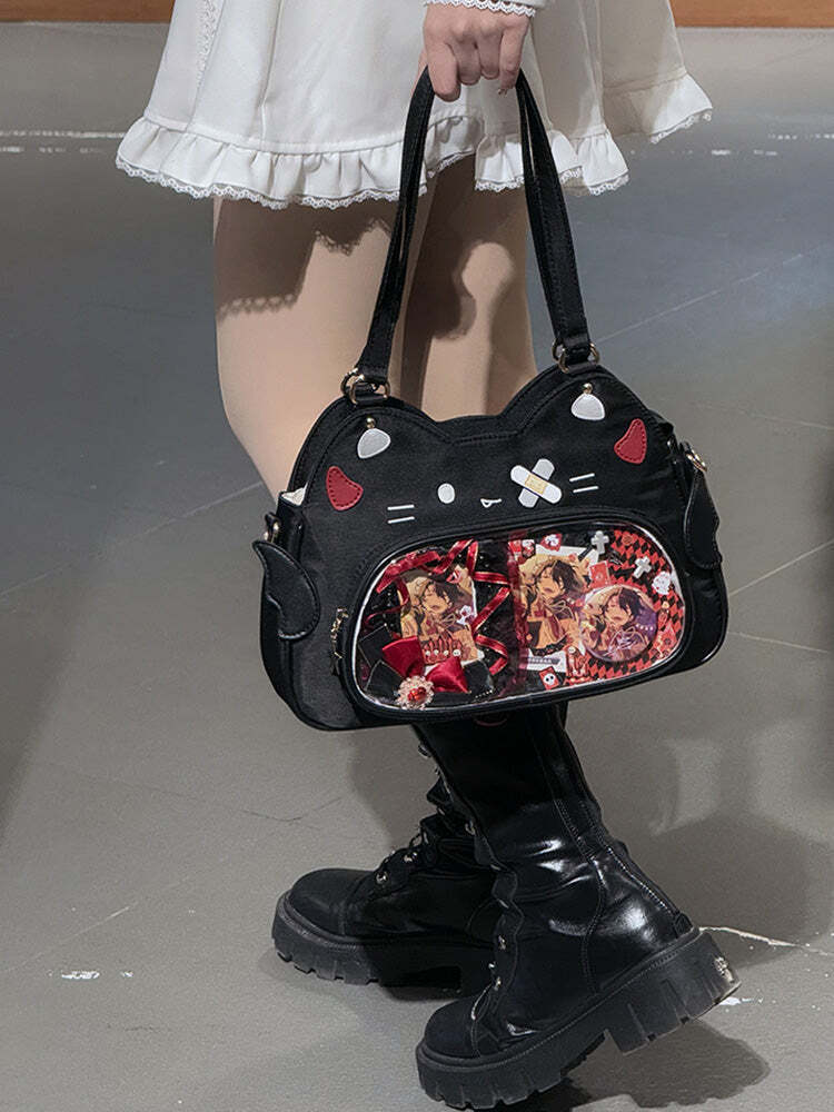 Cat Ita Bag with Clear Window for Plushies and Pins Cat Ita Bag with Clear Window for Plushies and Pins